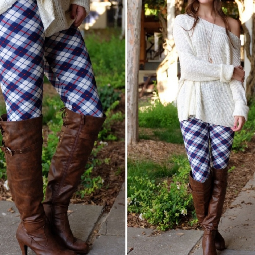 SALE Buffalo Plaid Leggings One Size